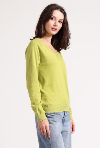 Cotton Cashmere Frayed Edge V