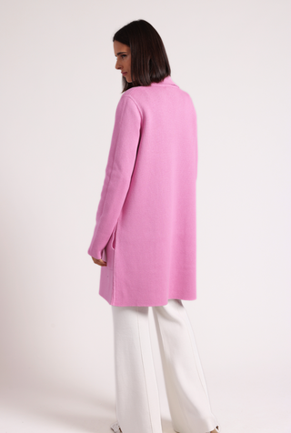 Cotton Cashmere Solid Double Face Notch Collar Coat