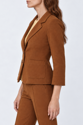 Viscose Blend Shrunken Blazer