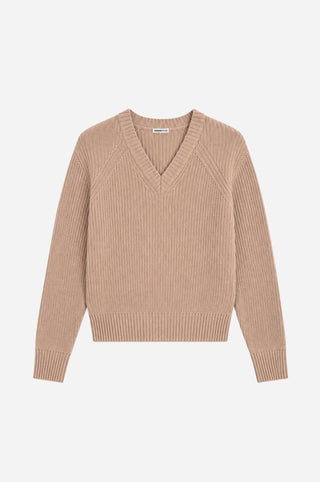 Cotton Shaker Stich V Neck