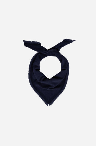 Cashmere Neckerchief Scarf with Eyelash Fringe