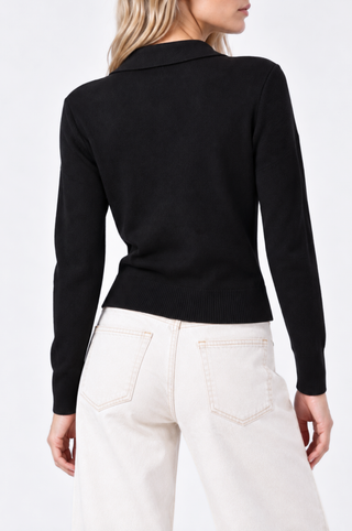 Button Down High Ribbed Polo with Pockets