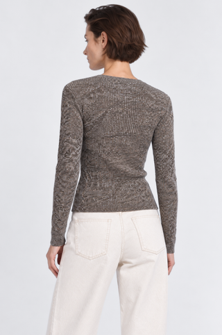 Supima Cotton Cashmere Rib Marled Henley