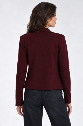 Cotton Blend Moto Jacket
