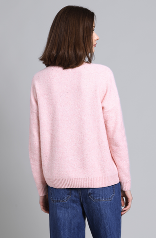 Sparkle Cashmere Boxy Crew Neck