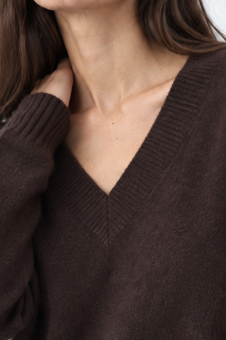 Cashmere Long and Lean V Neck
