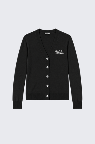 Cotton Cashmere "Wela" Embroidery V Neck Cardigan
