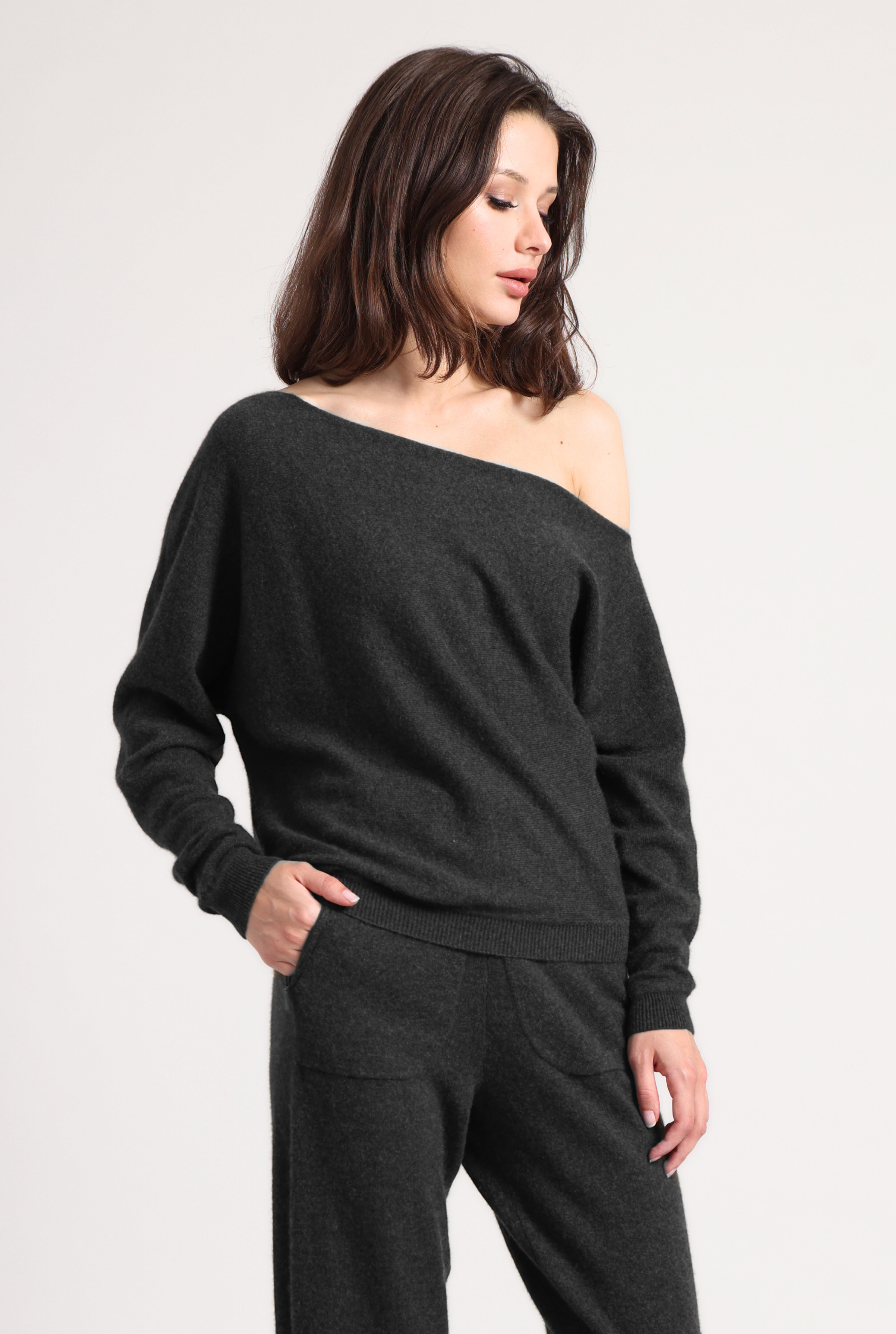 Cashmere Off The Shoulder Top