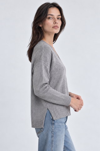 Cashmere Long and Lean V Neck