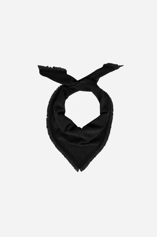 Cashmere Neckerchief Scarf with Eyelash Fringe