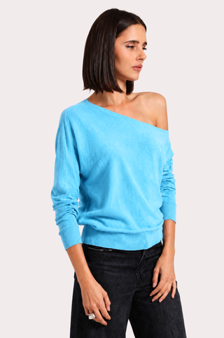 Cotton Cashmere Off The Shoulder Top