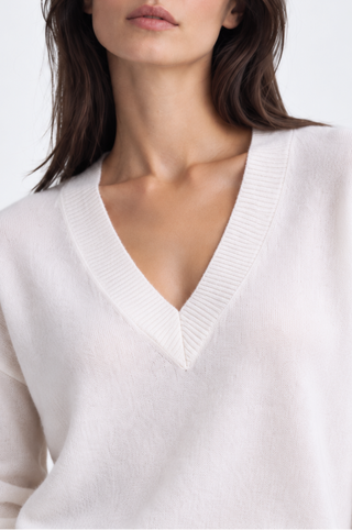 Cashmere Long and Lean V Neck