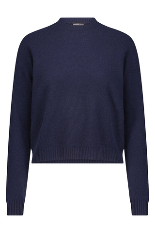 Cashmere Long Sleeve Shrunken Crewneck Sweater