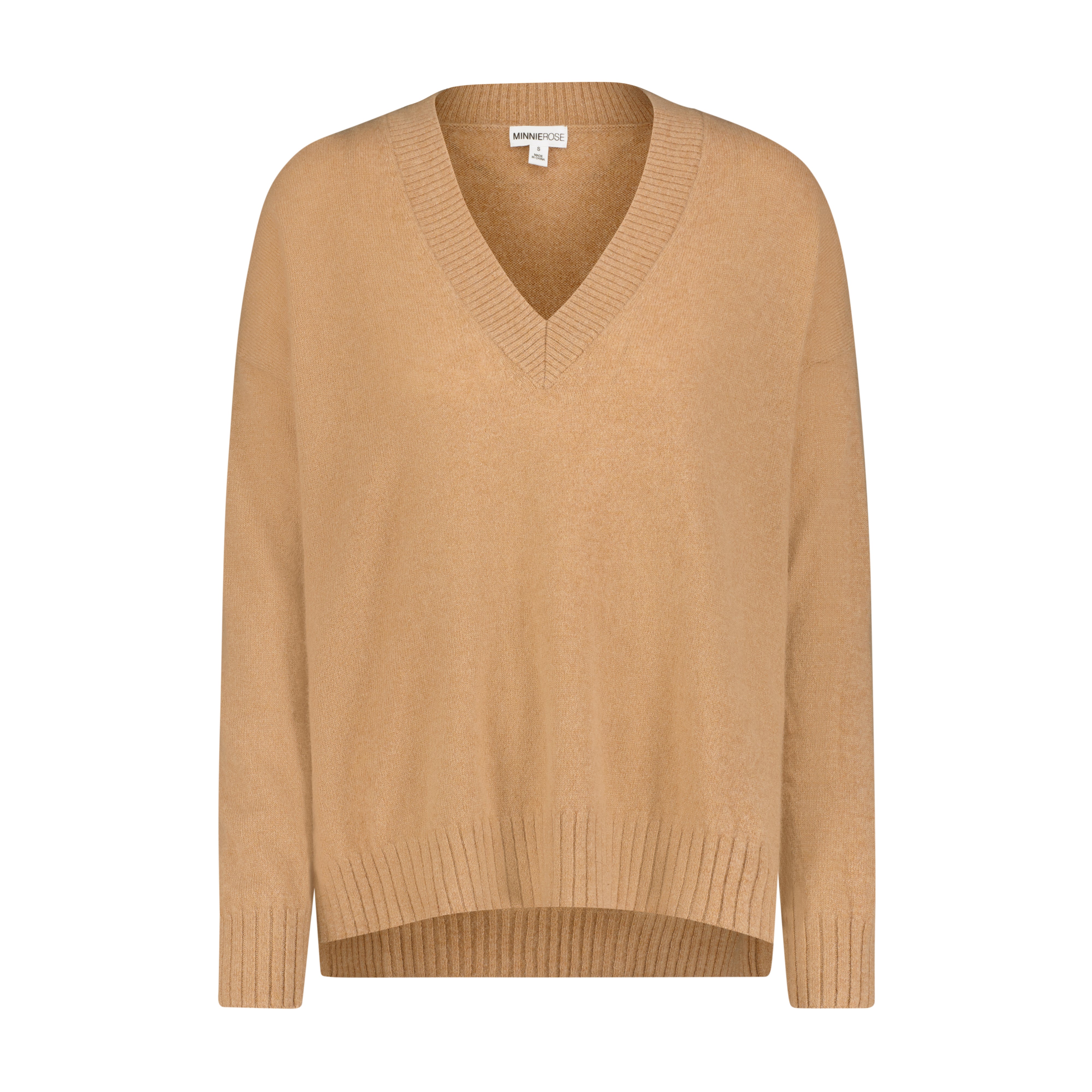 Cashmere Long and Lean V-Neck Sweater – Minnie Rose