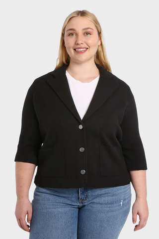 Cotton Blend Plus Shrunken Blazer