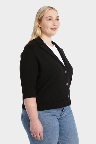 Cotton Blend Plus Shrunken Blazer