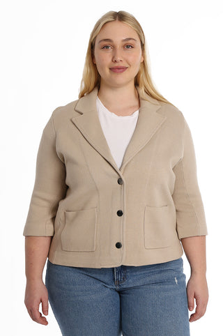 Cotton Blend Plus Shrunken Blazer