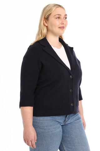 Cotton Blend Plus Shrunken Blazer