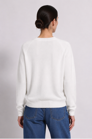Cashmere Long Sleeve Shrunken V Neck
