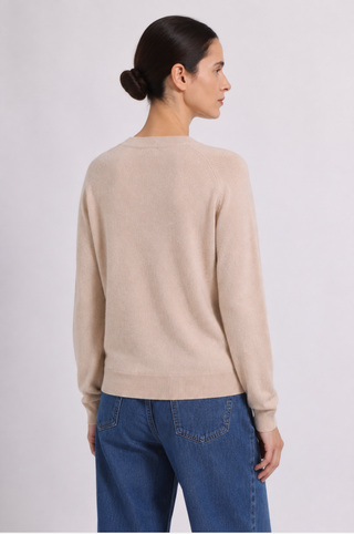 Cashmere Long Sleeve Shrunken V Neck