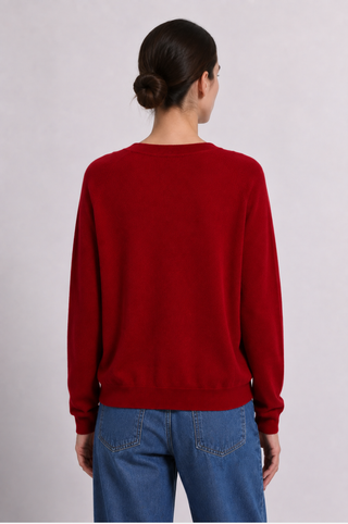 Cashmere Long Sleeve Shrunken V Neck