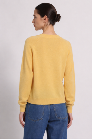 Cashmere Long Sleeve Shrunken V Neck