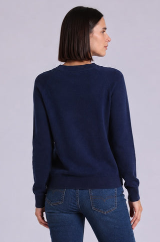Cashmere Long Sleeve Shrunken V Neck