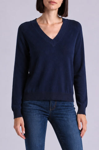 Cashmere Long Sleeve Shrunken V Neck