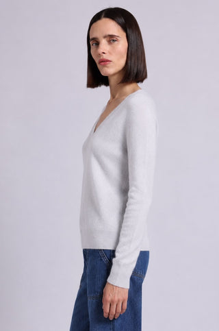 Cashmere Long Sleeve Shrunken V Neck