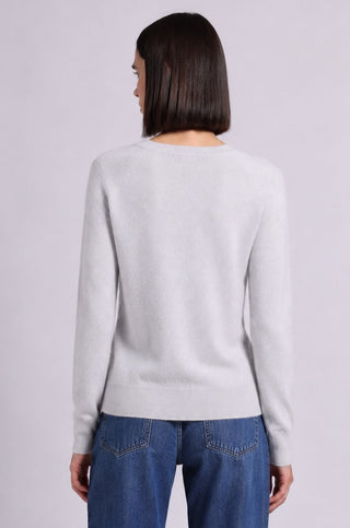 Cashmere Long Sleeve Shrunken V Neck
