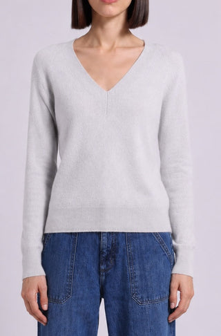 Cashmere Long Sleeve Shrunken V Neck