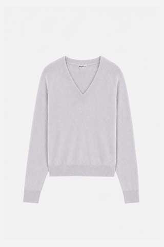 Cashmere Long Sleeve Shrunken V Neck