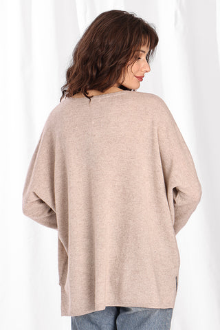 Cashmere Boyfriend V Neck Tee