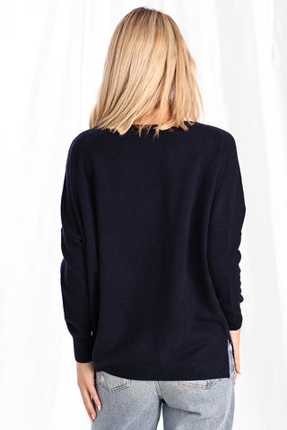 Cashmere Boyfriend V Neck Tee