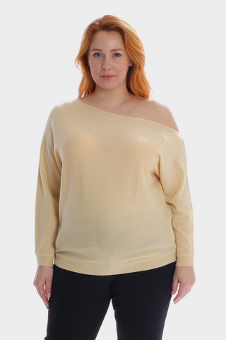 Plus Size Cashmere Off the Shoulder Top