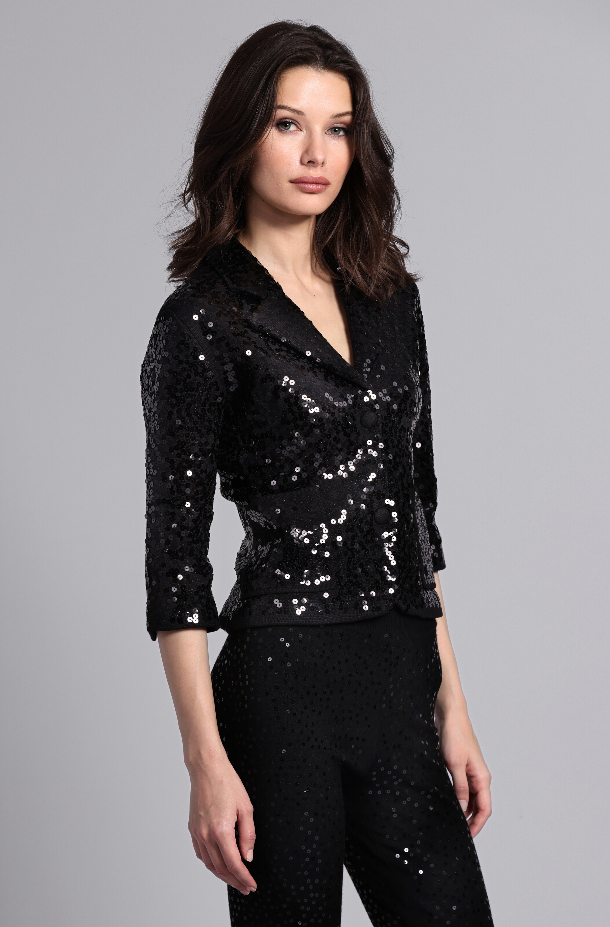 Paillette Sequin Shrunken Blazer