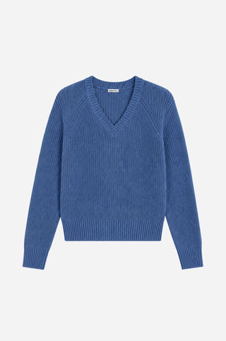 Cotton Shaker Stich V Neck