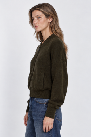 Cashmere Cropped Bomber