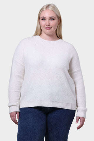 PLUS Sparkle Cashmere Boxy Crew Neck