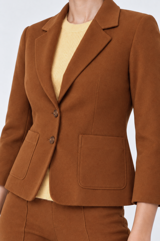 Viscose Blend Shrunken Blazer