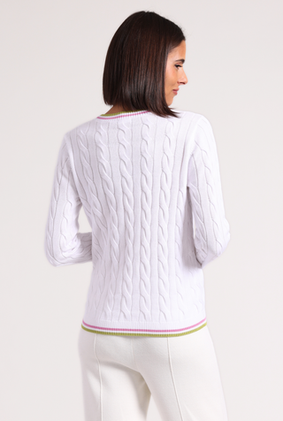 Cotton Sporty Cable Crew