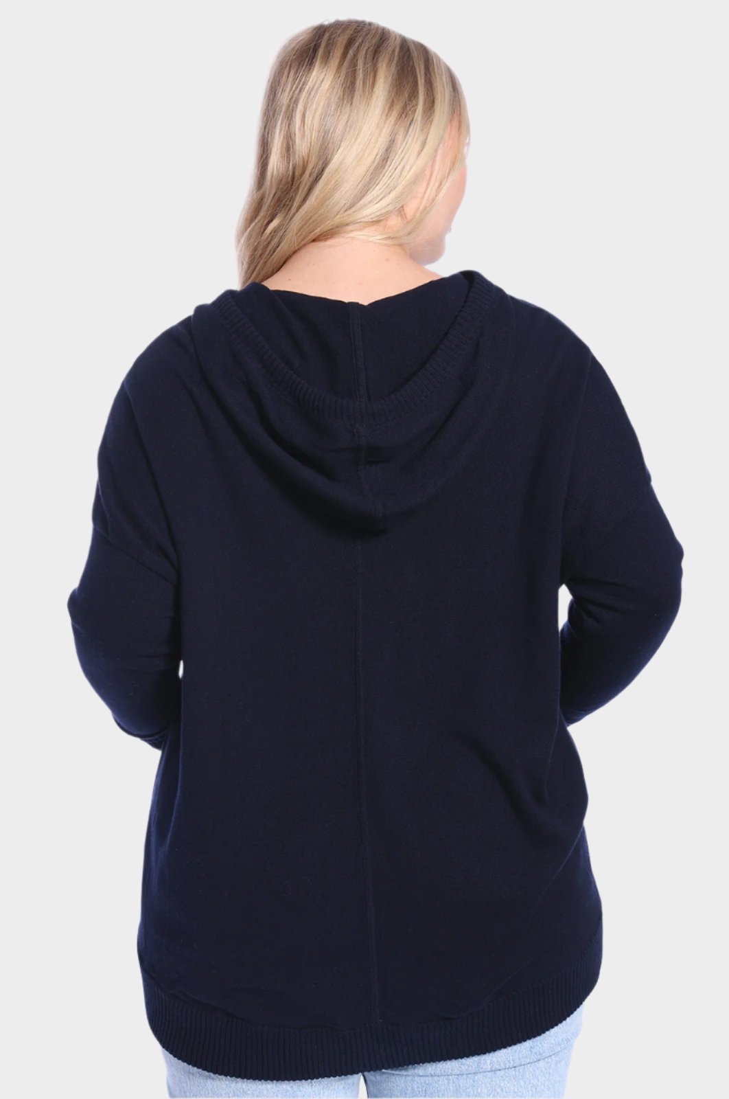 Plus Size Cotton Cashmere Oversized Zip Hoodie Minnie Rose