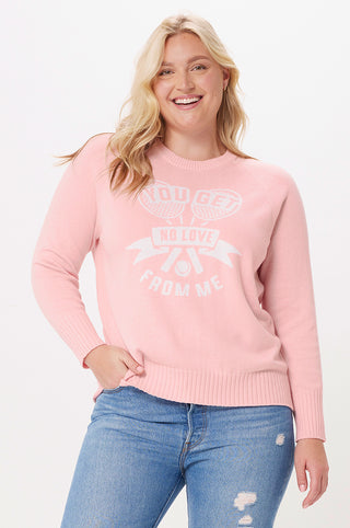 Plus Size Cotton Cashmere You Get No Love... - \pink pearl
