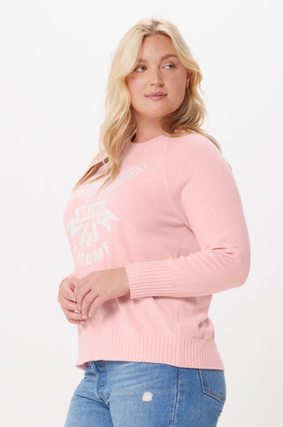 Plus Size Cotton Cashmere You Get No Love... - pink pearl
