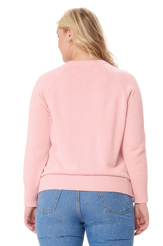 Plus Size Cotton Cashmere You Get No Love... - pink pearl