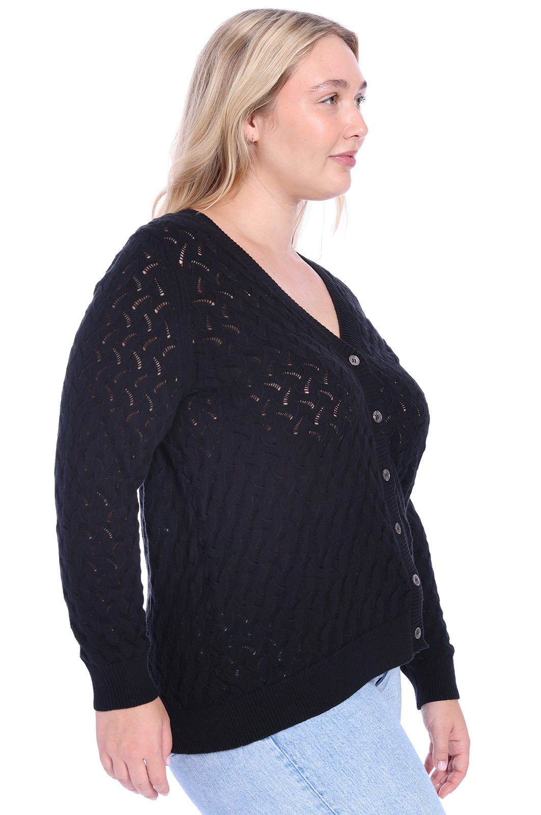 The Catherine - Women's Plus Size Cardigan in Charcoal – Apple