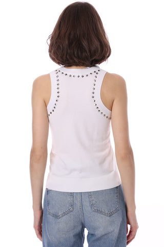Viscose Blend Tank with Studs