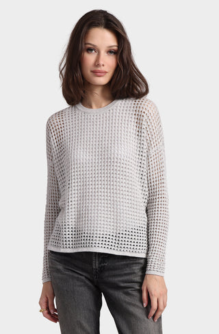 Cotton Cashmere Open Stitch Pullover