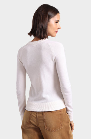 Cashmere V Neck Raglan Pullover