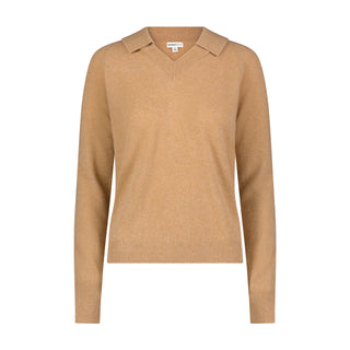Cashmere V-Neck Pullover with Collar